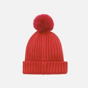 Jacadi Paris NEW NWT Girls Red Ribbed Knit Hat